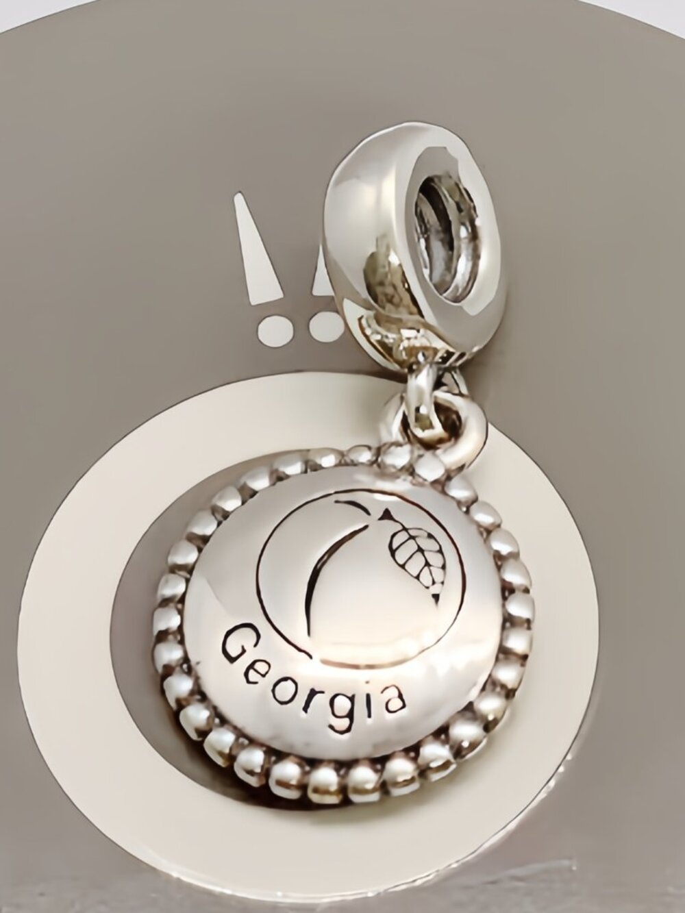 Pandora Georgia peach Dangle Charm Pendant